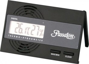 Passatore Digital Hygro-/Thermometer schwarz mit Fuß und Magnet